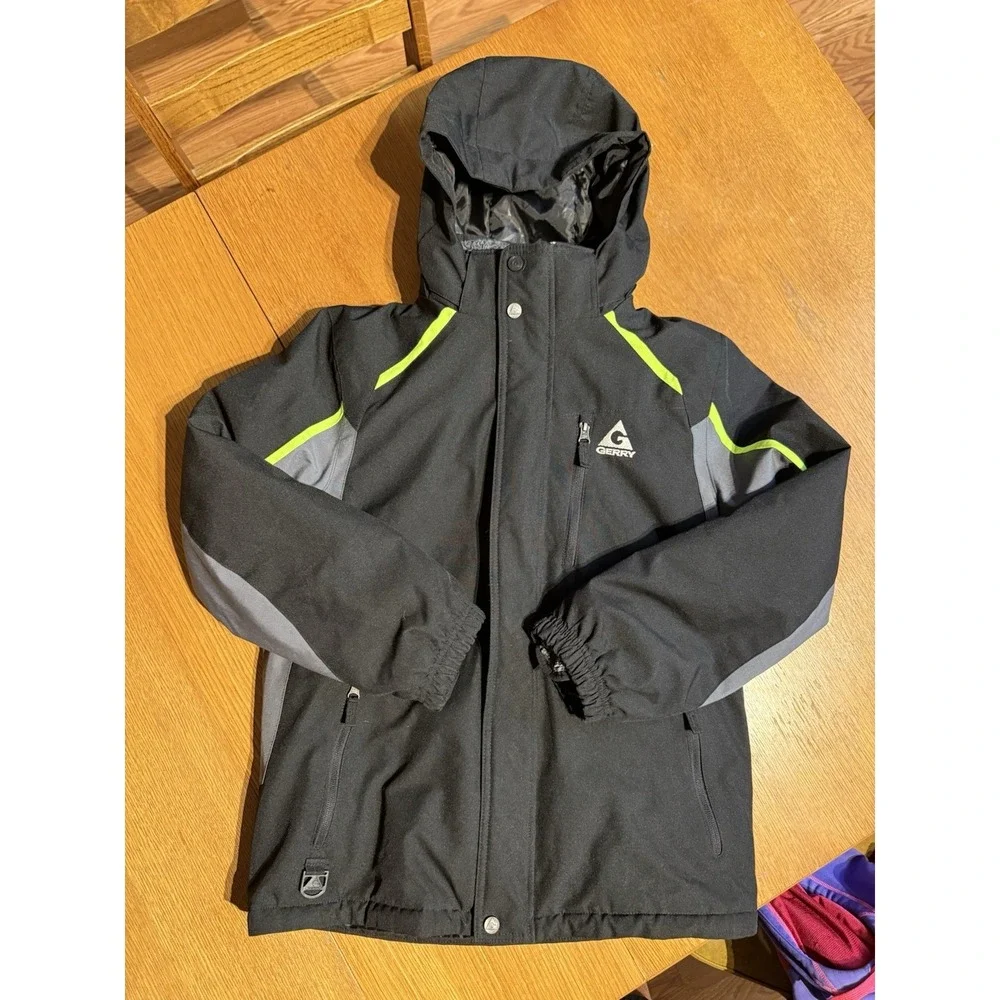 Gerry Youth 3 In 1 Ski Jacket L 14/16 Fleece Liner Hooded Winter Coat